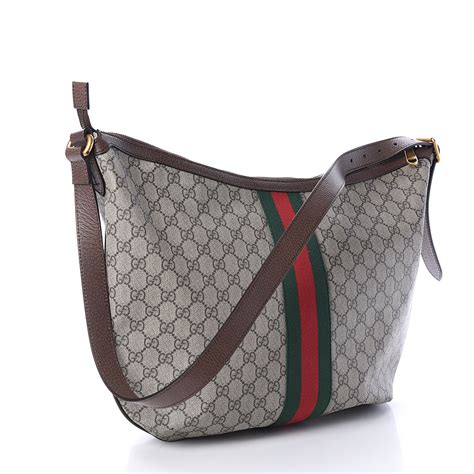 gucci gg 03320|GUCCI GG Supreme Monogram Web Ophidia Pouch Brown.